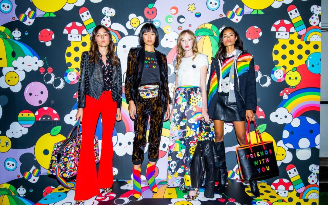 “Alice and Olivia” collaborates with “Friends With You” for a capsule collection and a fun party